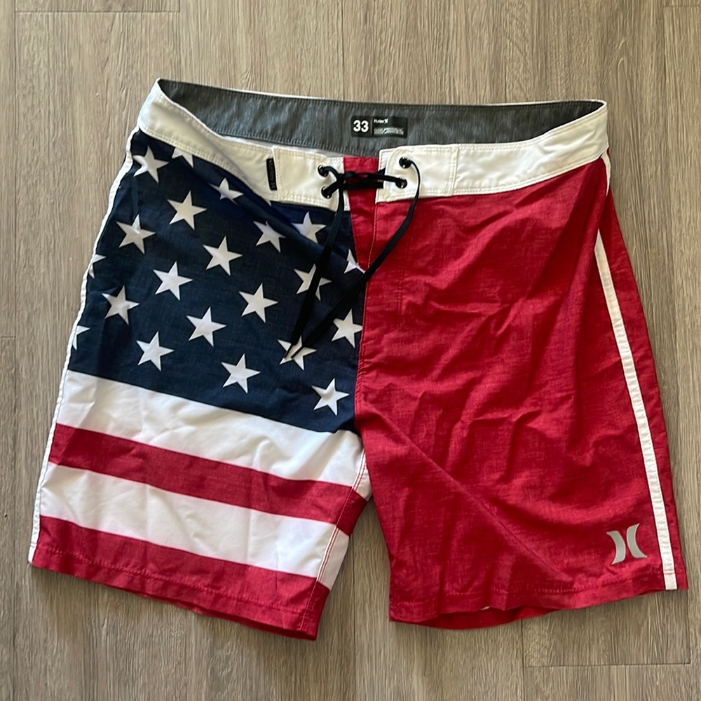 Early phantom patriotic swim shorts